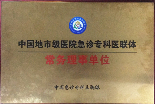 中国地市级急诊专科医联体常务理事单位